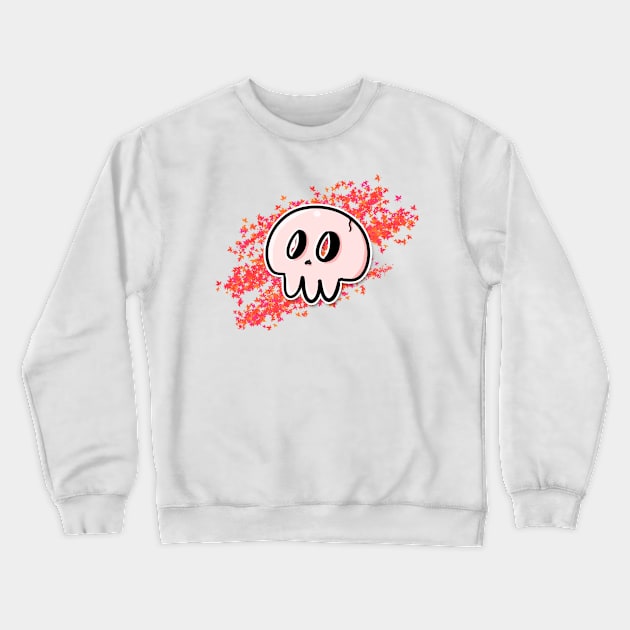 Pink Skull Crewneck Sweatshirt by Aldyz